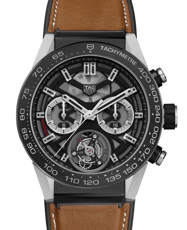 AAA Replica Tag Heuer Carrera Calibre Heuer 02T Tourbillon Chronograph 45mm Mens Watch CAR5A8Y.FT6072